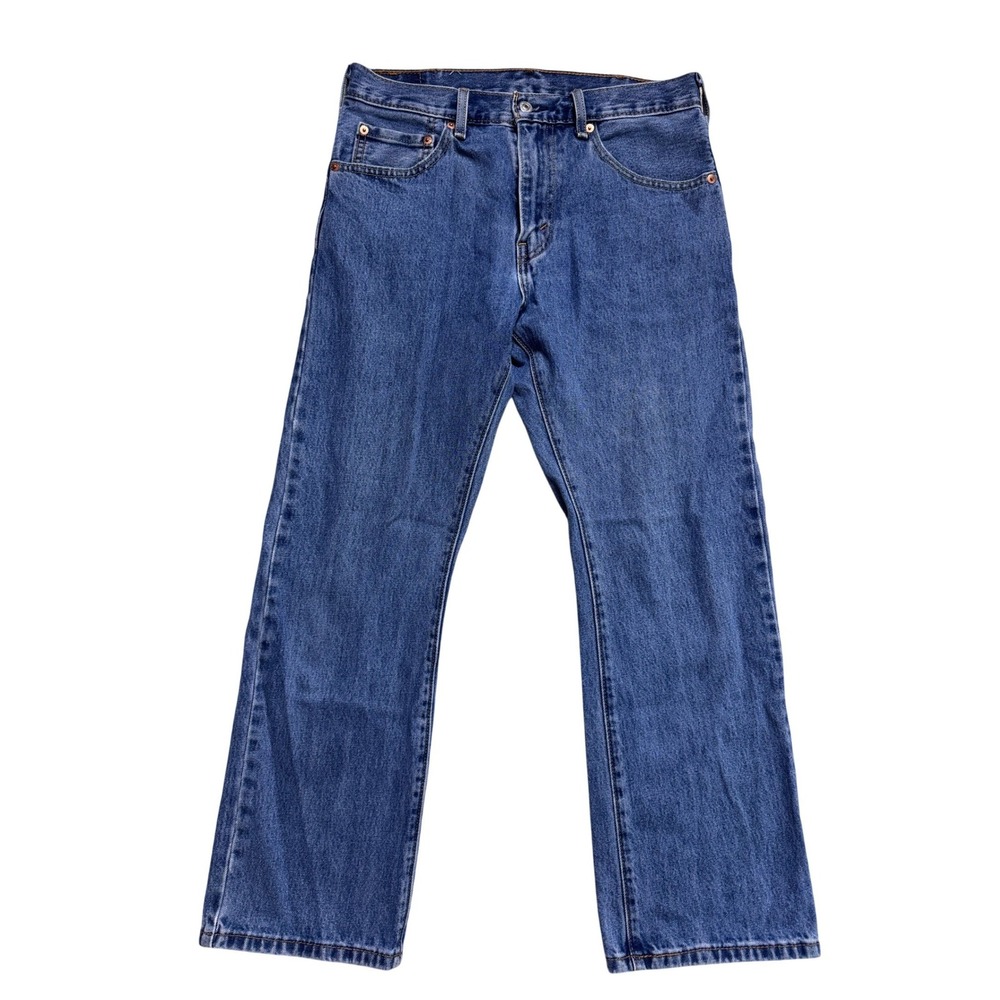 Levis 517 Mens Blue Medium Wash Slim Fit Bootcut Denim Jeans W32 L29